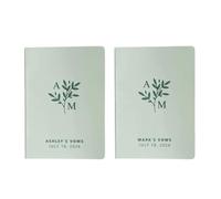 ZHSOAO 2PCS Wedding Vow Booklets Set per Lui e per Lei