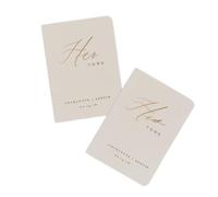 ZHSOAO 2PCS Wedding Vow Booklets Set per Lui e per Lei