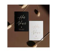 ZHSOAO 2PCS Wedding Vow Books Her Vows His per Lui e per Lei