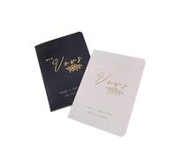 ZHSOAO 2Pcs Wedding Vow Books Set per Lui e per Lei