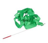 ZHSOAO 2pcsColorful 4M Rhythmic Gymnastics Ribbon Ballet Streamer Twirling Tape Training Figure Skating Gym per Balli Artistici(Green)