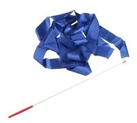 ZHSOAO 2pcsColorful 4M Rhythmic Gymnastics Ribbon Ballet Streamer Twirling Tape Training Figure Skating Gym per Balli Artistici(Blue)