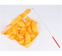 ZHSOAO 3pcs Colorful Gym Ribbons Baton Dance Ribbon Rhythmic Artistic Gymnastics Coloured Ribbon Sportss Training per Balli Artistici(Orange,4M)