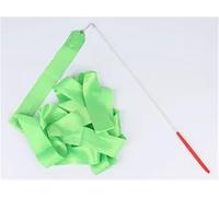 ZHSOAO 3pcs Colorful Gym Ribbons Baton Dance Ribbon Rhythmic Artistic Gymnastics Coloured Ribbon Sportss Training per Balli Artistici(Light Green,4M)