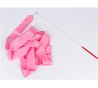 ZHSOAO 3pcs Colorful Gym Ribbons Baton Dance Ribbon Rhythmic Artistic Gymnastics Coloured Ribbon Sportss Training per Balli Artistici(Pink,4M)