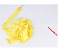 ZHSOAO 3pcs Colorful Gym Ribbons Baton Dance Ribbon Rhythmic Artistic Gymnastics Coloured Ribbon Sportss Training per Balli Artistici(Yellow,2M)