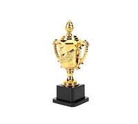 ZHSOAO 3pcs Plastic Model Gold Trophy Awards School Rewarding Supply Competition Soccer Basketball Prize Cup Craft Souvenirs per Competizioni Sportive(18.5CM)
