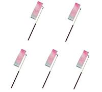 ZHSOAO 5/10pcs Flashing Star Gym Ribbons Dance Ribbon Rhythmic Art Gymnastics Ballet Streamer Twirling Rod Rainbow Stick Training per Balli Artistici(5Pcs Black,4M)