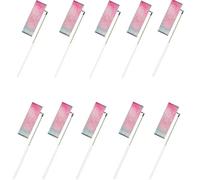 ZHSOAO 5/10pcs Flashing Star Gym Ribbons Dance Ribbon Rhythmic Art Gymnastics Ballet Streamer Twirling Rod Rainbow Stick Training per Balli Artistici(10pcs White,2M)
