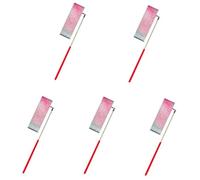 ZHSOAO 5/10pcs Flashing Star Gym Ribbons Dance Ribbon Rhythmic Art Gymnastics Ballet Streamer Twirling Rod Rainbow Stick Training per Balli Artistici(5Pcs Red,2M)