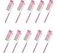 ZHSOAO 5/10pcs Flashing Star Gym Ribbons Dance Ribbon Rhythmic Art Gymnastics Ballet Streamer Twirling Rod Rainbow Stick Training per Balli Artistici(10pcs Red,4M)
