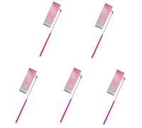 ZHSOAO 5/10pcs Flashing Star Gym Ribbons Dance Ribbon Rhythmic Art Gymnastics Ballet Streamer Twirling Rod Rainbow Stick Training per Balli Artistici(5Pcs Pink,4M)
