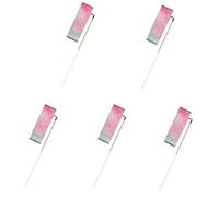 ZHSOAO 5/10pcs Flashing Star Gym Ribbons Dance Ribbon Rhythmic Art Gymnastics Ballet Streamer Twirling Rod Rainbow Stick Training per Balli Artistici(5Pcs White,4M)