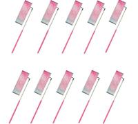 ZHSOAO 5/10pcs Flashing Star Gym Ribbons Dance Ribbon Rhythmic Art Gymnastics Ballet Streamer Twirling Rod Rainbow Stick Training per Balli Artistici(10pcs Pink,4M)