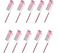 ZHSOAO 5/10pcs Flashing Star Gym Ribbons Dance Ribbon Rhythmic Art Gymnastics Ballet Streamer Twirling Rod Rainbow Stick Training per Balli Artistici(10pcs Red,4M)