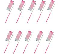 ZHSOAO 5/10pcs Flashing Star Gym Ribbons Dance Ribbon Rhythmic Art Gymnastics Ballet Streamer Twirling Rod Rainbow Stick Training per Balli Artistici(10pcs Pink,4M)
