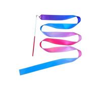 ZHSOAO 5PCS 2m Dance Ribbons Rhythmic Girl Art Gymnastics Ballet Streamer Twirling Rod Rainbow Stick Sports Training Ribbon for Dancer per Balli Artistici