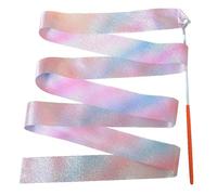 ZHSOAO 5pcs Sequined Gymnastics Ribbon Performance Ribbon Art Children Dance Program Adult Sports Goods Silk Ribbons Sport Train per Balli Artistici(4m)
