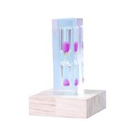 ZHSOAO 6 Pezzi di Clessidra Cristallo con Timer da 3 Minuti e Decorazione Creativa for scrivania, Multicolore Spessa, Anti-Caduta per Casa, Cucina(Purple)