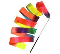ZHSOAO 8pcs 2M Dance Ribbon Kid Sport Performance Strip with Twirling Stick Rhythmic Dance Ribbon Art Gymnastics Ribbon for Art Dances per Balli Artistici(Black)
