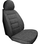 ZHSOAO Coprisedile universale for auto, protezione in tessuto di lino, cuscino for sedile singolo anteriore traspirante, completamente circondato for camion Suv per Auto da Viaggio(Black)