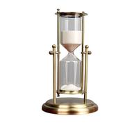 ZHSOAO Decorazione con Timer a Clessidra Rotante a Corona Sabbia in Vetro Creativa Che scorre, Piccolo Regalo in Metallo for Soggiorno per Casa, Cucina(60min Large Size)