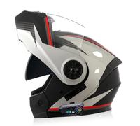 ZHTBATE Casco Integrato Apribile con Interfono Bluetooth - Modulare per Uomo E Donna con Doppia Visiera - Integrale Crash Omologato ECE