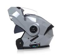 ZHTBATE Casco Integrato Apribile con Interfono Casco Moto Modulare Bluetooth Caschi Modulari per Uomo Donna con Doppia Visiera Casco Integrale Casco Crash Omologati ECE