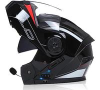 ZHTBATE Casco Integrato Apribile con Interfono Casco Moto Modulare Bluetooth Caschi Modulari per Uomo Donna con Doppia Visiera Casco Integrale Casco Crash Omologati ECE