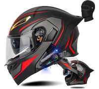 ZHTBATE Casco Integrato Apribile con Interfono Casco Moto Modulare Omologati ECE Bluetooth Caschi Modulari per Uomo Donna con Doppia Visiera Casco Integrale Casco Crash 55-64CM