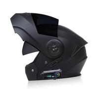 ZHTBATE Casco Modulare Bluetooth Moto Integrat con Doppio Visiera Parasole Integrale, Casco Certificato ECE, Sistema di Comunicazione Interfono Integrato Radio FM Mp3 Integrato