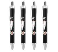 ZHTGDR Penne a sfera a forma di luna piena con stelle, inchiostro nero, penna a sfera retrattile, per uomini e donne, forniture per ufficio, 2 pezzi