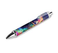 ZHTGDR Red Fox Snowy Penne a sfera a inchiostro nero, penna a sfera retrattile, per uomini e donne, forniture per ufficio, 1 pezzo