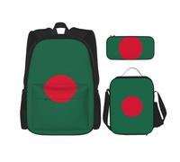Zhuanyun Bandiera del Bangladesh Set di tre pezzi, zaino multifunzionale, combinazione di zaino casual alla moda