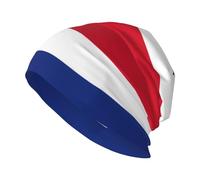 Zhuanyun Bandiera della Costa Rica Stampa Adulto Uomo Cappello lavorato a maglia, Unisex senza tesa Copricapo, Cappello lavorato a maglia, Un cappello sciolto Nero, Nero, Taglia unica