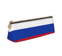 Zhuanyun Borsa cosmetica multifunzionale della borsa di immagazzinaggio della cancelleria del cuoio del triangolo della stampa della bandiera della Russia, uso, bianco, Taglia unica, Leggero