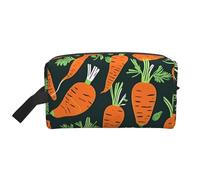 Zhuanyun Borsa di immagazzinaggio di viaggio di stampa del modello senza cuciture della carota felice, sacchetto di immagazzinaggio quotidiano, articoli da toeletta di