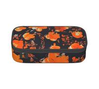 Zhuanyun Borsa portaoggetti di grande capacità, scatola per forniture per ufficio, set di trousse per trucco con motivo floreale, organizer da scrivania con elegante