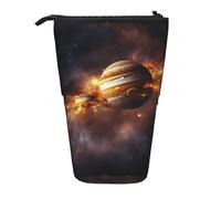 Zhuanyun Borsa portaoggetti multifunzione con stampa di Giove Saturno del sistema solare, borsa per il trucco, borsa a portafoglio, elegante e multifunzionale