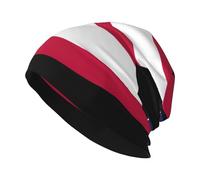 Zhuanyun Ohio State Flag Print Adulto Uomo Cappello lavorato a maglia, Unisex senza tesa Headwear, Cappello lavorato a maglia, Un cappello sciolto Nero, Nero, Taglia unica