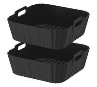 Zhufas 23 cm Accessori Friggitrice ad Aria in Silicone 2 Pezzi, Compatible Philips XL 6,2L, COSORI 5,5L 4,7L, Cecotec 6L, Innsky 5,5L, Ardes 5L, Carta da Forno Alternativa
