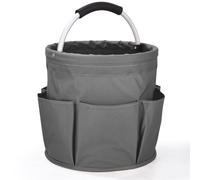 Zhufas Cestino porta Attrezzi con 6 Tasche Esterne, Borsa per la pulizia Universale,Borsa per Attrezzi da Giardino per escursioni, barbecue, casa(Grigio)