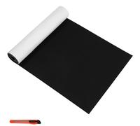 Zhufas feltrini sedie 40 x 200 cm,Fieltro Adhesivo Negro 2 mm, per gommini per sedie, fodera per la scatola di gioielli, tazza, telaio fotografico, piedi della sedia, piedi da tavolo