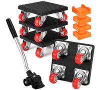 Zhufas Kit di sollevamento per mobili, sollevatore per mobili ad alta resistenza da 500 kg, carrello girevole a 360°, mobile per frigorifero, divano, macchina per il lavaggio, ecc.