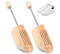 Zhufas Tendiscarpe, 1 coppia Allarga Scarpe in Legno Uomo Donna, Tendiscarpe Uomo Donna, Espansori Scarpe, Regolabile Lunghezza Larghezza Tendiscarpe Forme Scarpe in Legno Naturale (42-46)
