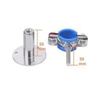 zhuguim Supporto for asta regolabile da 50-100 mm, 100-150 mm, adatto for tubi con diametro esterno da 19-108 mm, in acciaio inox 304, con piastra di base.(50-100mm Adjust,Fit 80-89mm OD Tube)