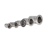 zhuguiming 10/20/50PCS 304 Rivetti In Acciaio Inox Dadi Inserto A Testa Piatta Dado Filettato M3 M4 M5 M 6M8 M10 M12 Rivettatrice Nutsert(50pcs,M3)