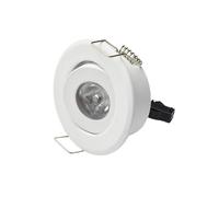 zhuguiming 2 pezzi 1W 3W Proiettore Piccolo Faretto LED Lampada con Alimentatore 110/220v Vetrina Gioielleria Illuminazione(Natural White 4000K,1W Silver Body)