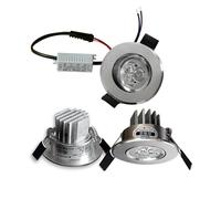 zhuguiming 【Foro da 55 mm】 Mini faretto incasso 3w LED plafoniera 110 volt 220V piccolo downlight for interni con set driver(COOLWHITELIGHT6000K_3W)