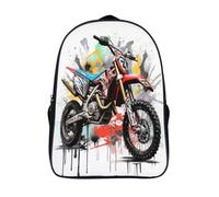 ZHUICHENG Motocross Bike Zaino, Bambini The Zaino, 3D Big Bag Scuola, Zaino Da Viaggio Degli Uomini Per La Scuola Per Bambini Bambini E Bambine 40x28x16cm